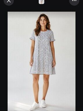 NXH ( UK) Floral, Boho, Fairy V-Neck Tiered Summer Mini Dress/Tunic- Medium